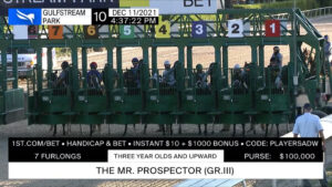 Officiating, Gulfstream Park Mr Prospector S., Gr.3